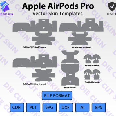 Apple AirPods Pro Skin Template Vector