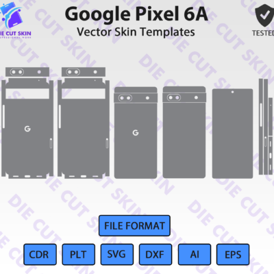 Google Pixel 6A Skin Template Vector