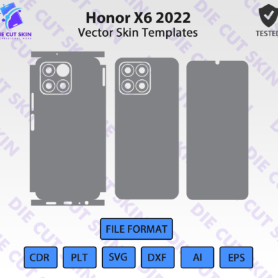 Honor X6 2022 Skin Template Vector