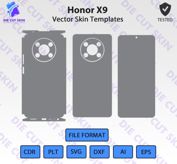 Honor X9 Skin Template Vector