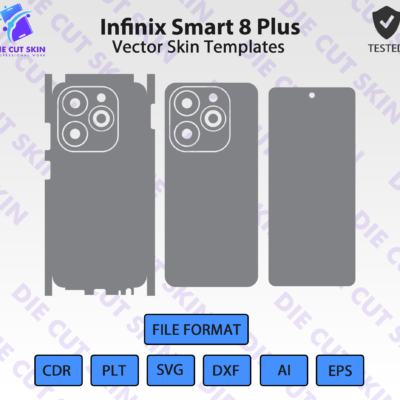 Infinix Smart 8 Plus Skin Template Vector