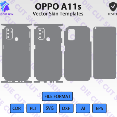 OPPO A11s Skin Template Vector