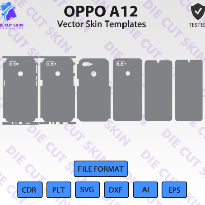 OPPO A12 Skin Template Vector
