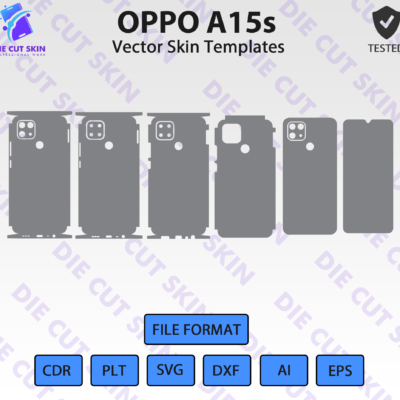 OPPO A15s Skin Template Vector
