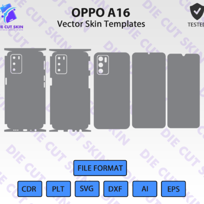 OPPO A16 Skin Template Vector