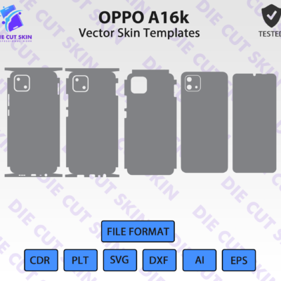 OPPO A16K Skin Template Vector