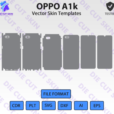 OPPO A1k Skin Template Vector