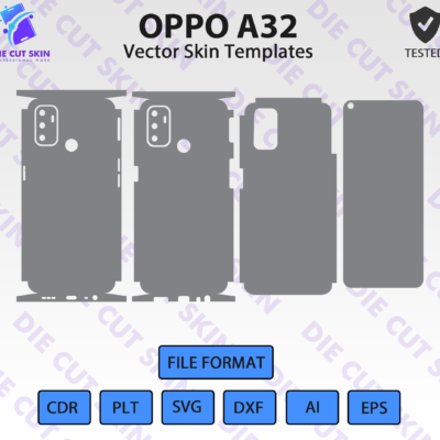 OPPO A32 Skin Template Vector