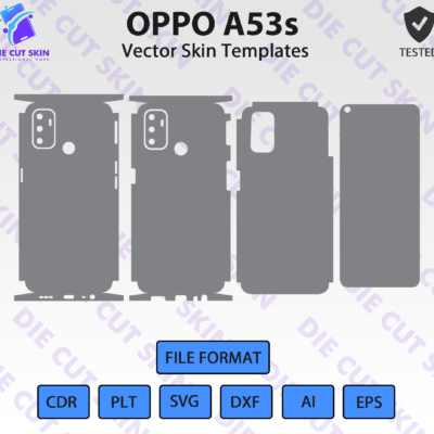 OPPO A53s Skin Template Vector
