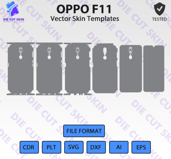 OPPO F11 Skin Template Vector
