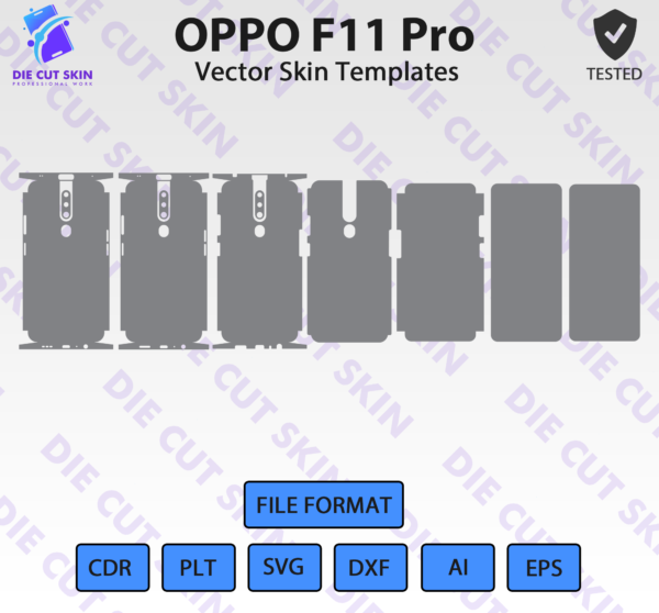 OPPO F11 Pro Skin Template Vector