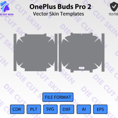 OnePlus Buds Pro 2 Skin Template Vector