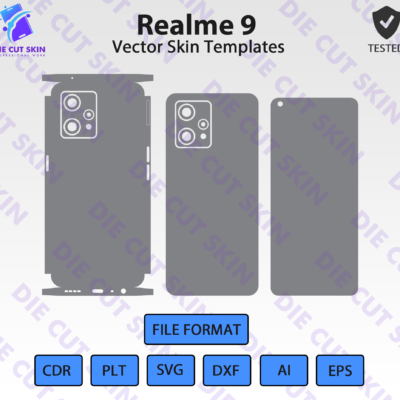 Realme 9 Skin Template Vector