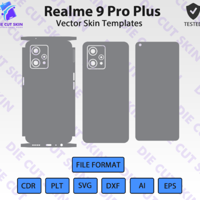 Realme 9 Pro Plus Skin Template Vector
