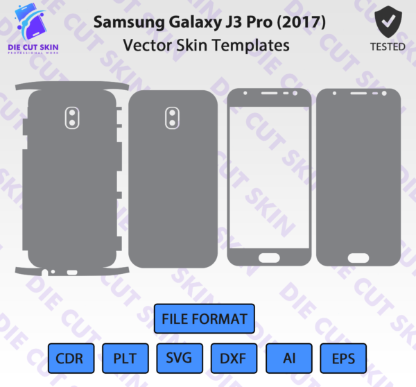 Samsung Galaxy J3 Pro 2017 Skin Template Vector