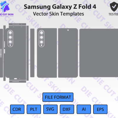 Samsung Galaxy Z Fold 4 Skin Template Vector