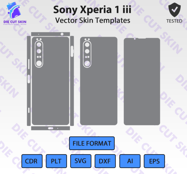 Sony Xperia 1 iii Skin Template Vector