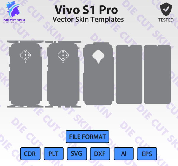 Vivo S1 Pro Skin Template Vector