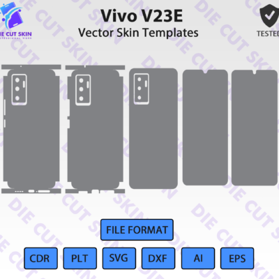 Vivo V23e Skin Template Vector