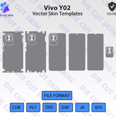 Vivo Y02 Skin Template Vector