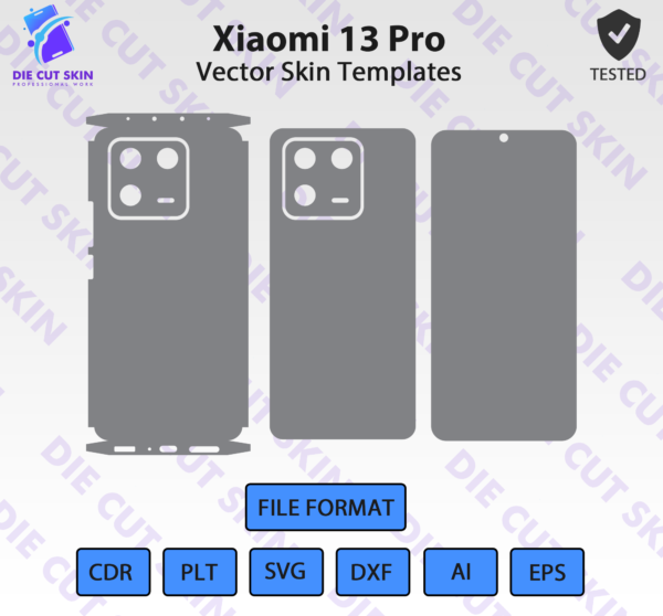 Xiaomi 13 Pro Skin Template Vector