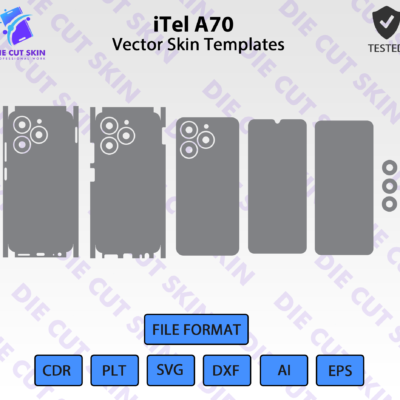 Itel A70 Skin Template Vector