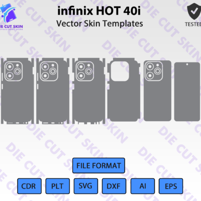 infinix Hot 40i Skin Template Vector DieCutSkin