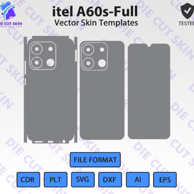 itel A60s Full Skin Template Vector