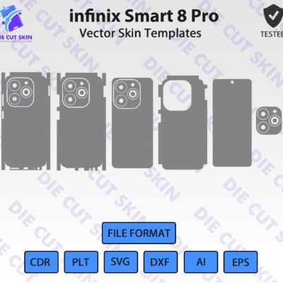 infinix Smart 8 Pro Skin Template Vector