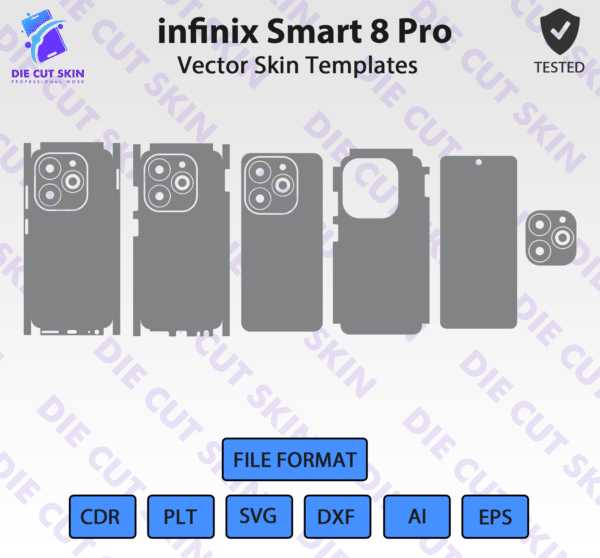 infinix Smart 8 Pro Skin Template Vector