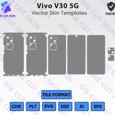 Vivo V30 5G Skin Template Vector