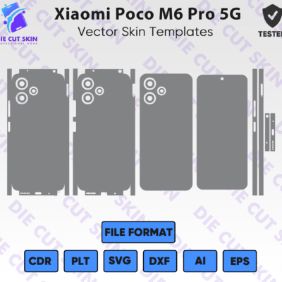 Xiaomi Poco M6 Pro 5G Skin Template Vector