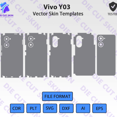 Vivo Y03 Skin Template Vector