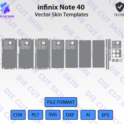 infinix note 40 Skin Template Vector
